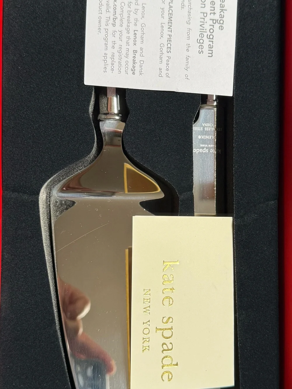 kate spade Silver Cake Server and Knife Set
